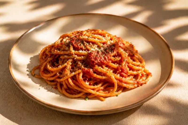 Pasta con salsa de tomate