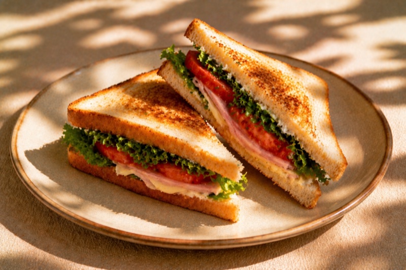 Sándwich de jamón y queso